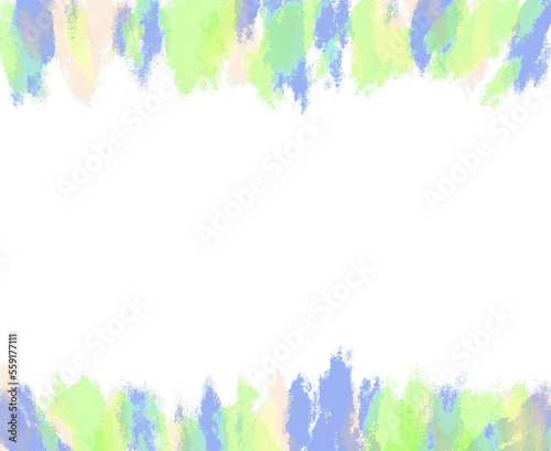 抽象的な水彩イラスト背景　緑と青