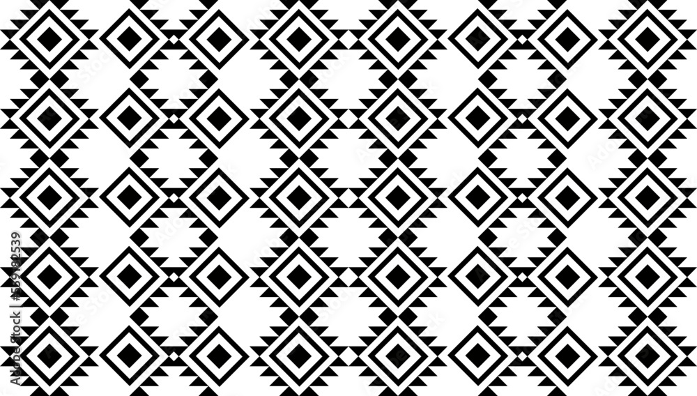 black and white seamless geometric pattern design


