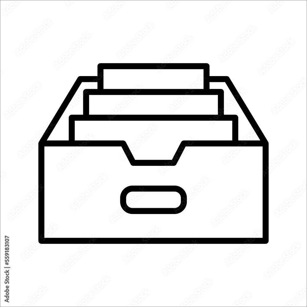Archive Storage Icon Vector Design Template, vector illustration on white background Archive Storage Icon Vector Design Template, vector illustration on white background