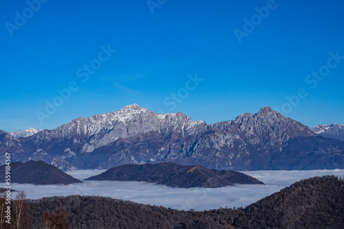 Clouds on the valley floor of Lake Como and Brianza viewed from Mount Puscio © Nikokvfrmoto