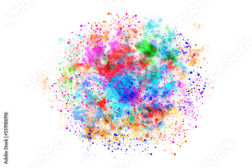 colorful spots isolated on transparent background PNG file