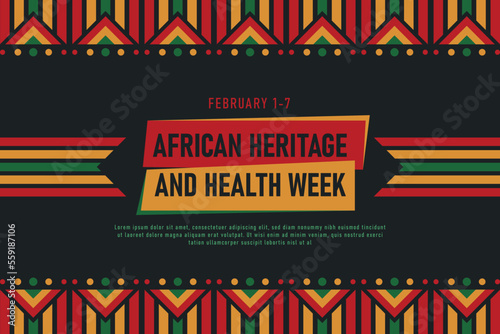 African Heritage and Health Week background.