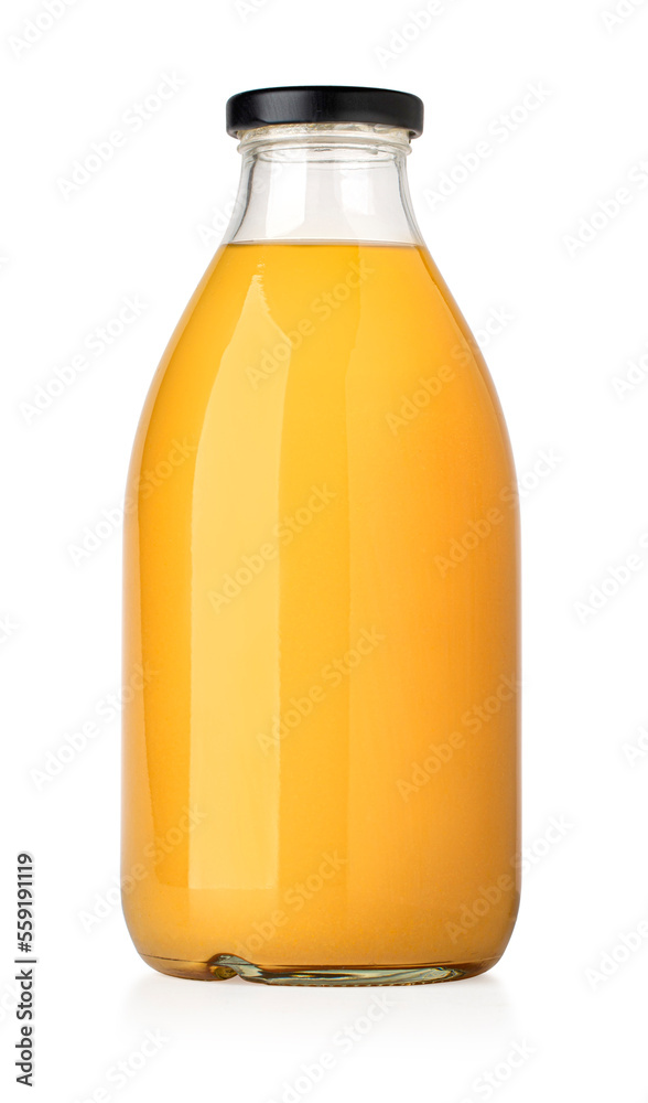 Orange juice in a glass bottle Orange juice in a glass bottle