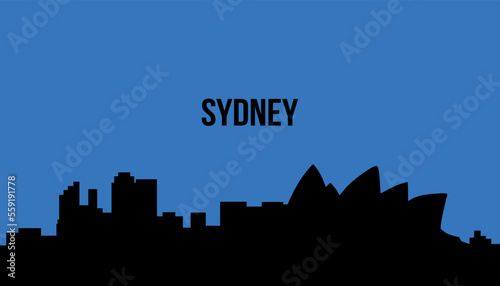 Sydney australia city skyline silhouette vector illustration