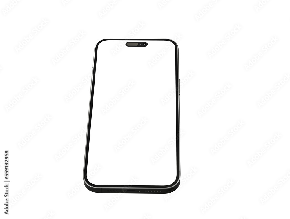3d smartphone with blank screen isolated - mockup 3d smartphone with blank screen isolated - mockup
