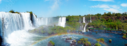 Iguazu waterfall seen from Brazil photo