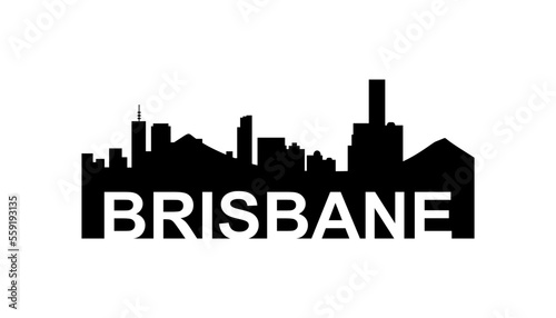 Brisbane Australia skyline silhouette, Brisbane city vector illustration