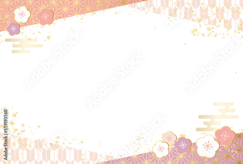 梅 新春 節分 ひなまつり 和柄 背景