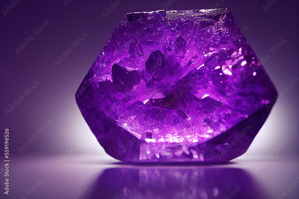 Purple gem stones, Generative AI Purple gem stones, Generative AI