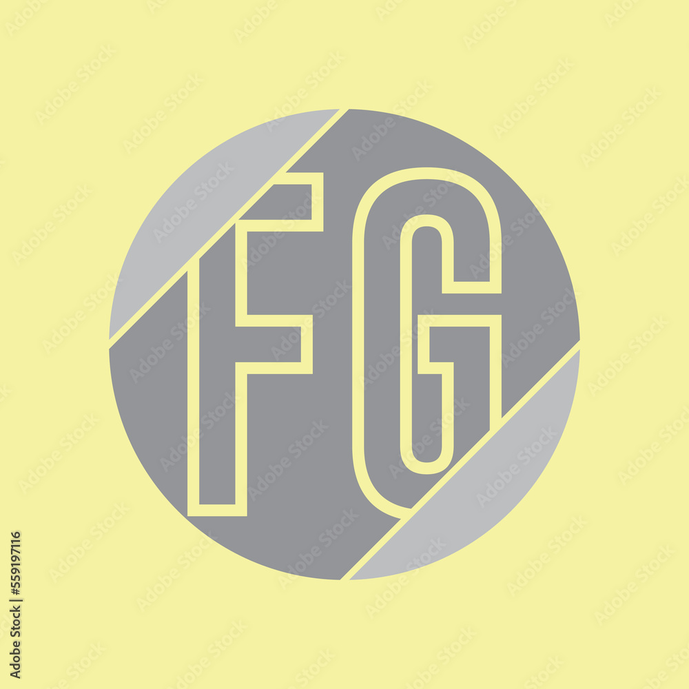 Unique artistic silver FG and gold color Background initial based Alphabet icon logo. Initial letter FG logo template. F G logo template. Unique artistic silver FG and gold color Background initial based Alphabet icon logo. Initial letter FG logo template. F G logo template.