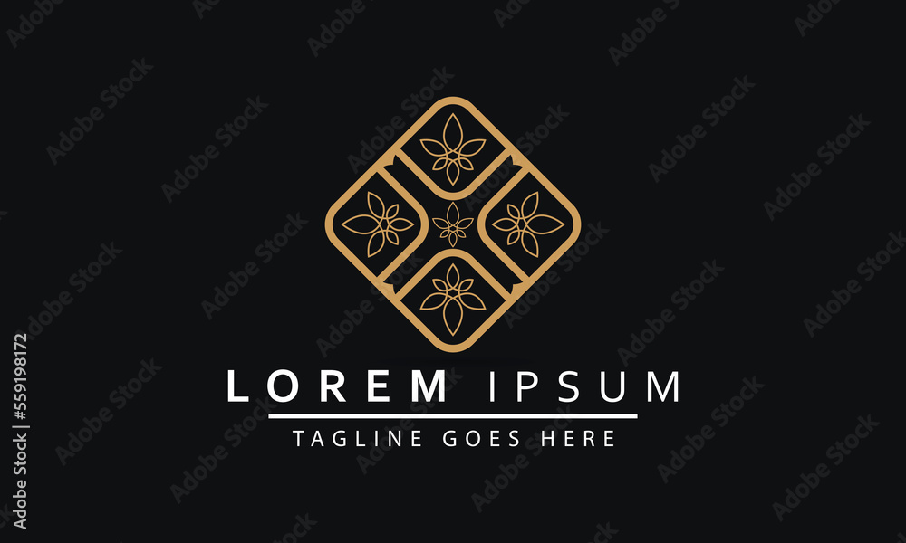 Luxurious Floral Logo Template Graceful Fashion Boutique Vector Sign. Luxurious Floral Logo Template Graceful Fashion Boutique Vector Sign.