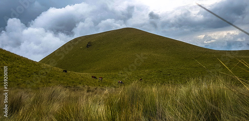 mountain that surrounds the province of Imbabura in Ecuador photo