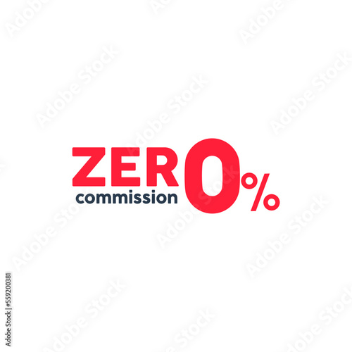 Red zero (0) percent. Flat design 0% icon. 