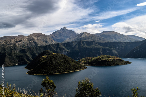  landscapes we really find within the province of IMBABURA within its limits  here we look at a majestic lagoon called CUICOCHA  we find small beautiful islands within the lagoon