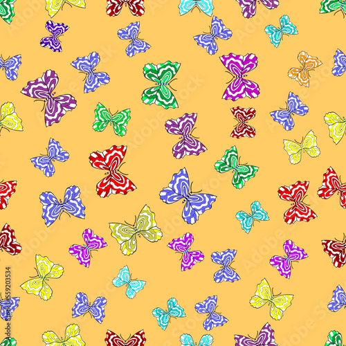 Image design colorful background pattern with doodles