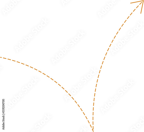 Broken Line Arrow Design Element Vector