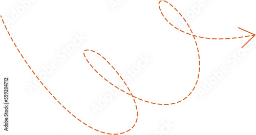 Broken Line Arrow Design Element Vector