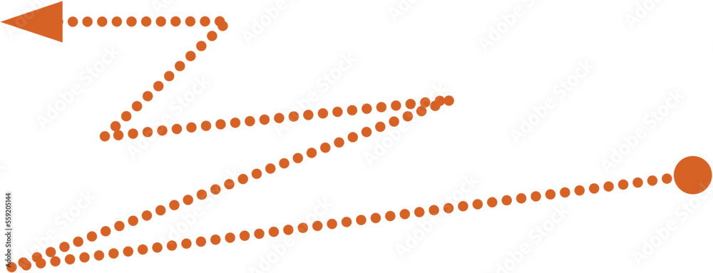 Obraz premium Broken Line Arrow Design Element Vector