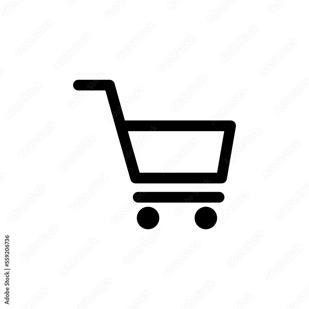 Shopping Trolley Icon Vector Template Shopping Trolley Icon Vector Template