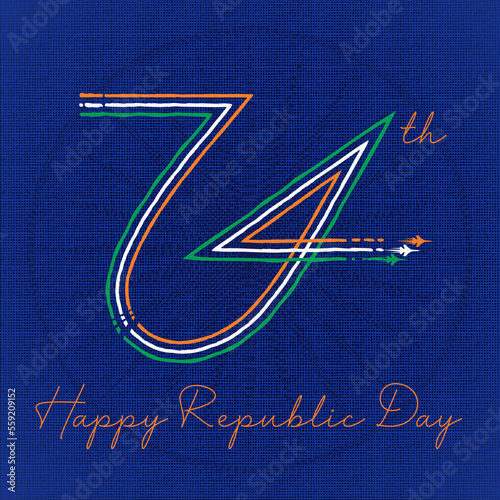 Republic Day, 74th Republic Day of India, Happy republic day India, 26th January, Indian background, poster, vector, illustration