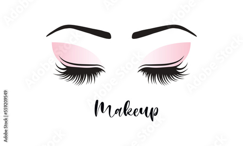 logo makeup artist with pink eye