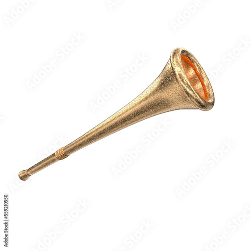 Photography trumpet vuvuzela isolated 3d rendering
