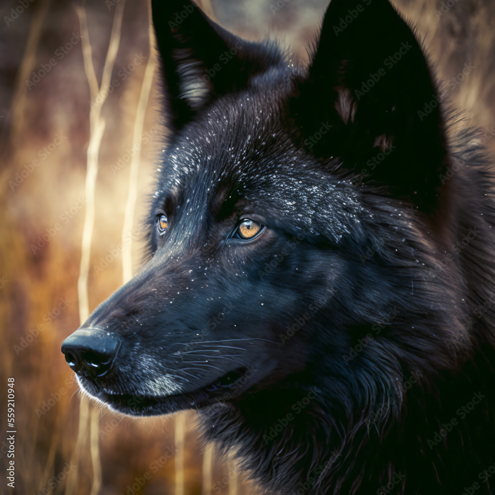 black wolf