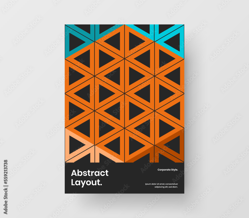 Premium presentation A4 design vector template. Creative mosaic tiles company identity layout. Premium presentation A4 design vector template. Creative mosaic tiles company identity layout.