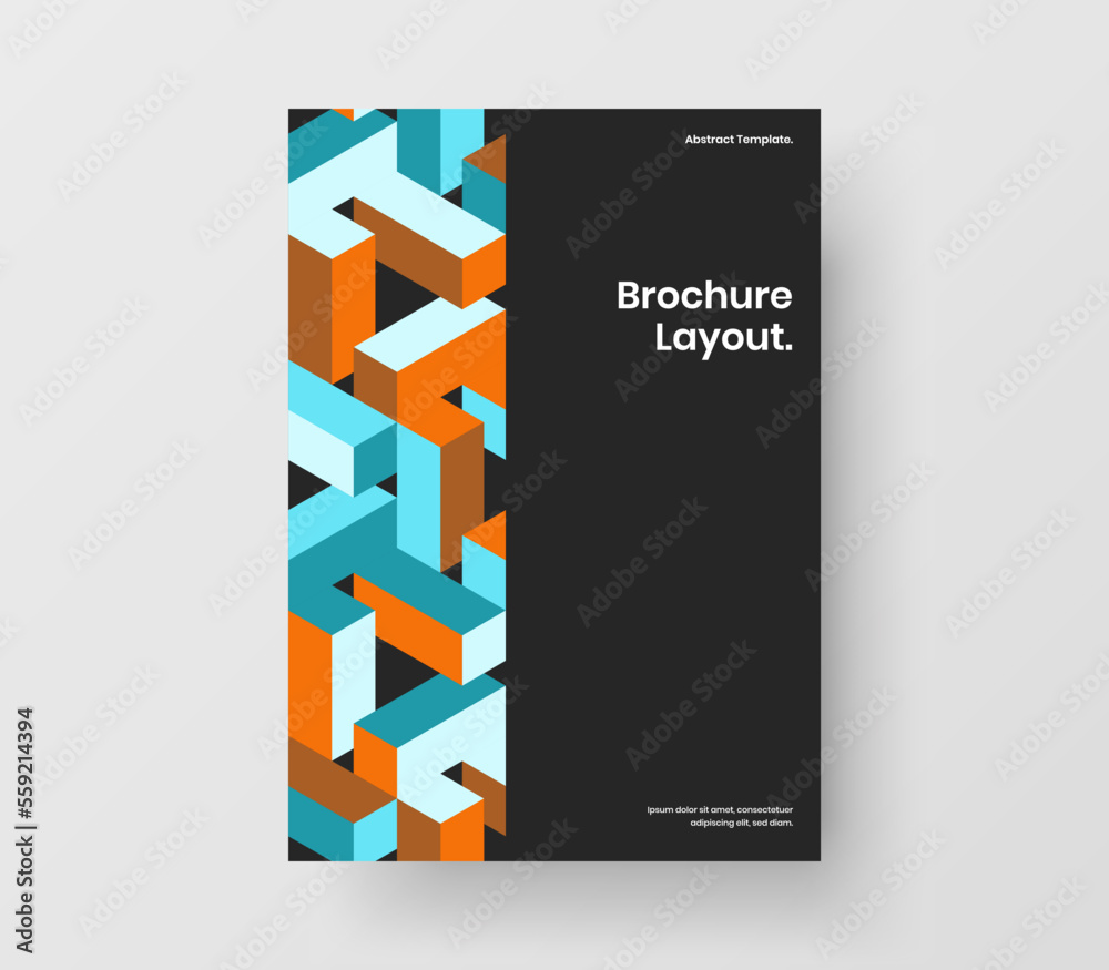 Bright geometric hexagons brochure concept. Abstract corporate cover design vector template. Bright geometric hexagons brochure concept. Abstract corporate cover design vector template.