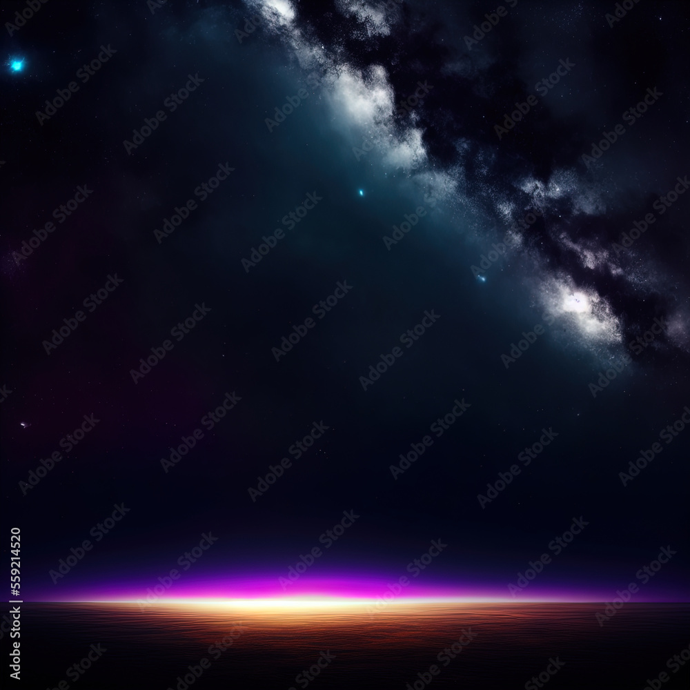 art illustration of the night sky . Generative AI art illustration of the night sky . Generative AI