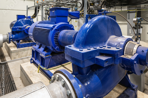 Water pumps in a large power plant