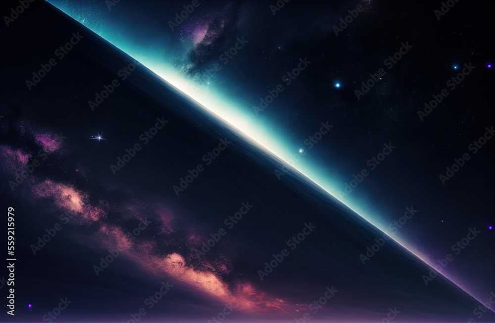 art illustration of the night sky . Generative AI art illustration of the night sky . Generative AI