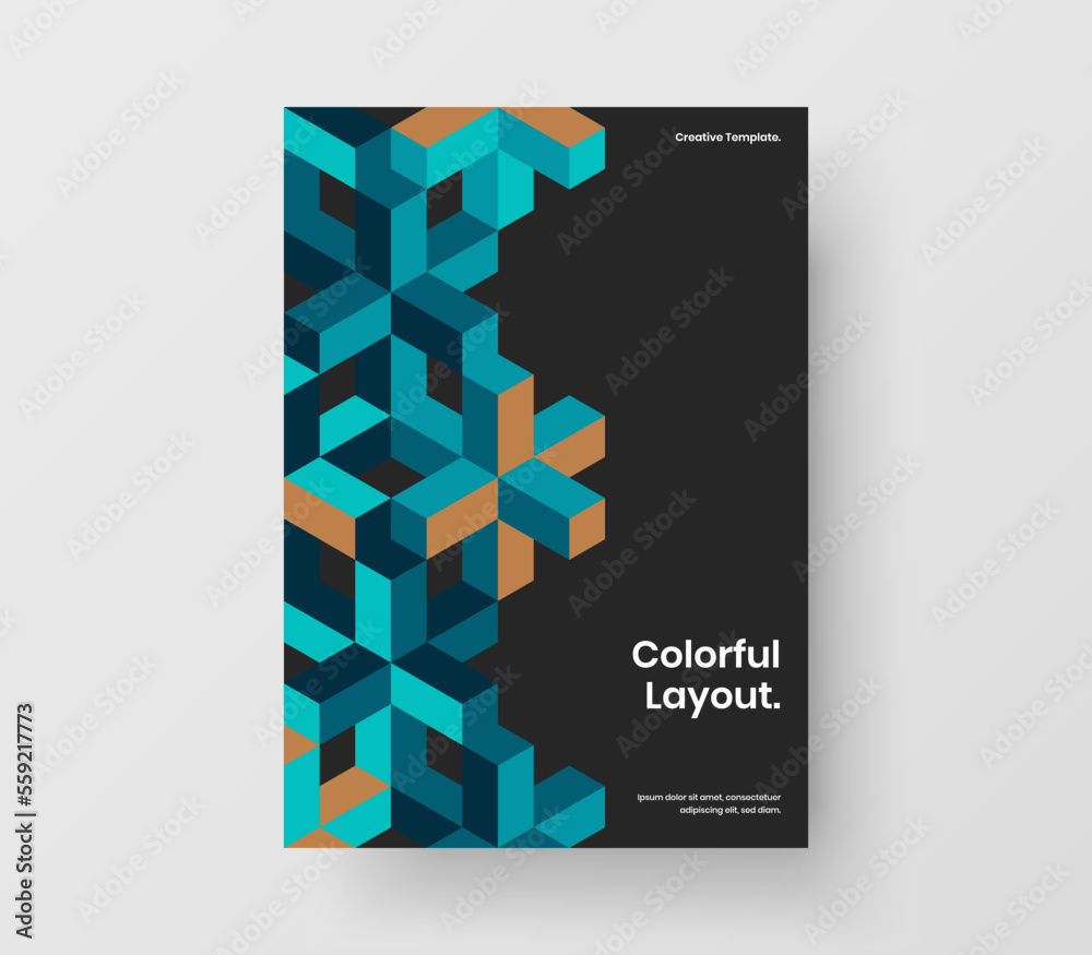 Creative geometric pattern front page layout. Isolated cover design vector template. Creative geometric pattern front page layout. Isolated cover design vector template.