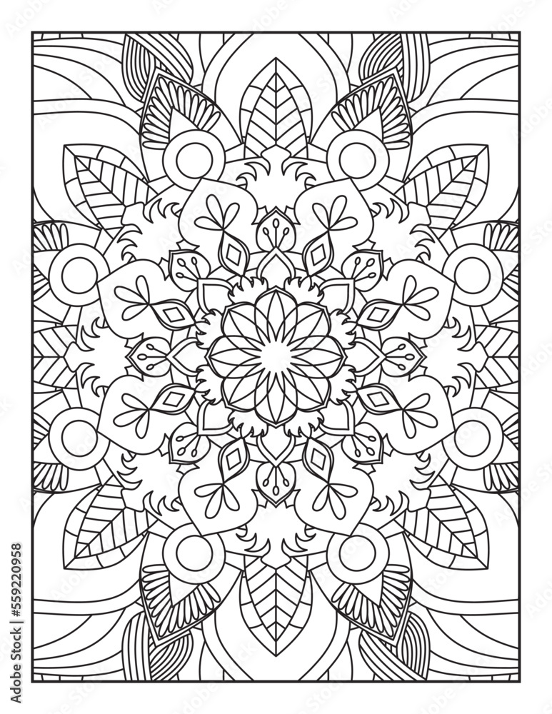 Fototapeta premium abstract background,Mandala Coloring Pages, Mandala, Pattern Coloring Page, Coloring Page