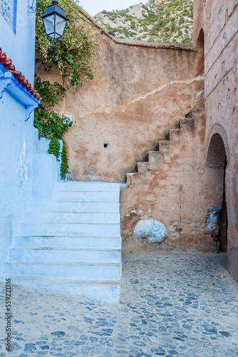 Wall of chefchaouen City in morocco © Sam