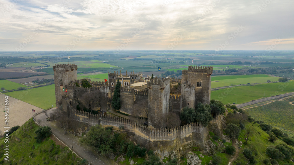 atardecer en el castillo de Almodóvar del Río en la provincia de Córdoba, Andalucía