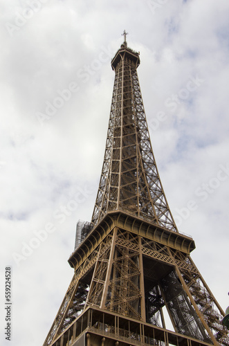 Paris, Eiffel Tower, panoramic view summer 2022
