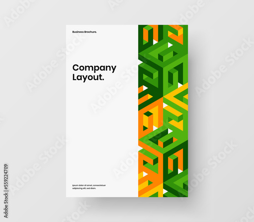 Original flyer vector design illustration. Clean geometric tiles journal cover concept.