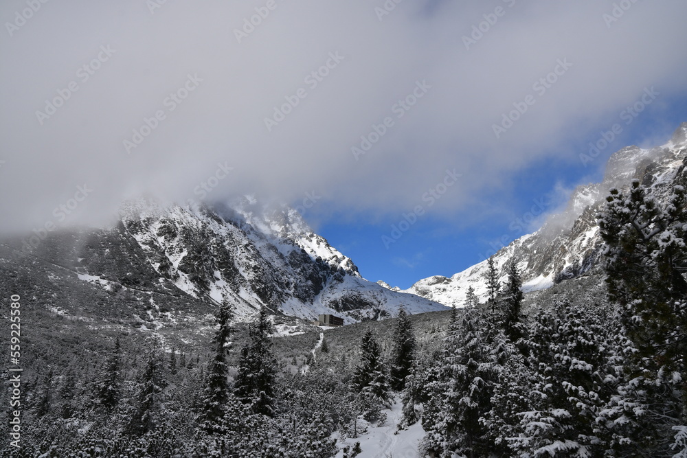 Tatry Słowackie, Wielicka Dolina, Szczyt , zima, śnieg, TANAP, najwyższe, góra, 
