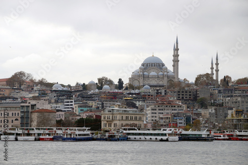 panorama of the city through the Bosphorus
