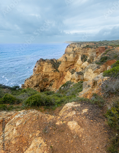 View of the Ponta da Piedade near the city of Lagos in Portugal