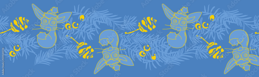 Beautiful pattern of stylized rabbit signs. Proportional composition in trendy colors of 2023. Chinese new year 2023 year of the rabbit Beautiful pattern of stylized rabbit signs. Proportional composition in trendy colors of 2023. Chinese new year 2023 year of the rabbit