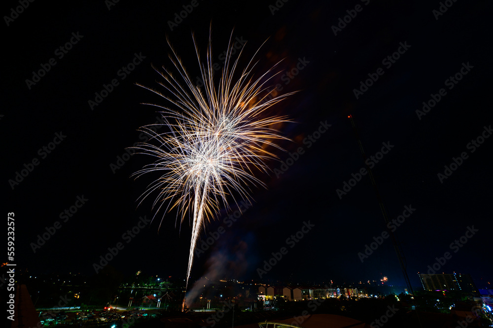 Bright colorful fireworks