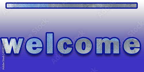On a gradient white and blue field, the inscription 