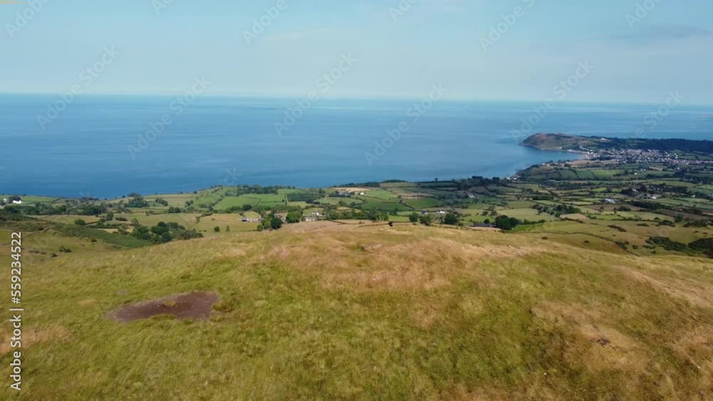 Aerial video of the mountains on the coast of Ireland Aerial video of the mountains on the coast of Ireland