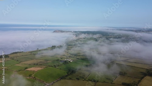 Aerial video of the mountains on the coast of Ireland  photo