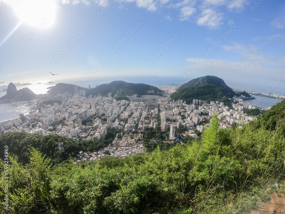 view from the dona marta belvedere in Rio de Janeiro, Brazil.