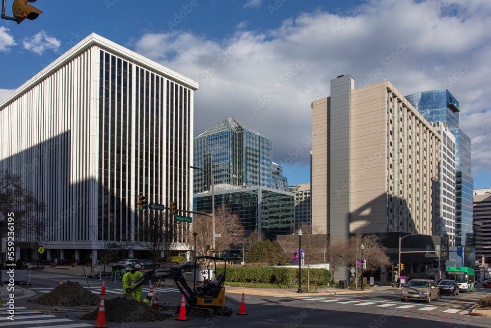 Fototapeta premium Rosslyn, Arlington Virginia cityscape