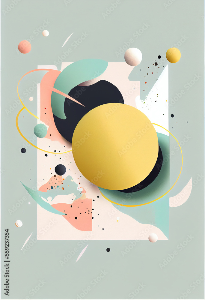 Fototapeta premium Abstract minimalist illustration