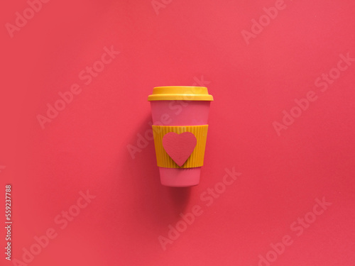 Bamboo reusable mug for coffee to go